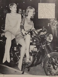 1967 BSA Motorcycle Print Ad Karen Jensen Brackens World Carrol Sheeland - Picture 1 of 1
