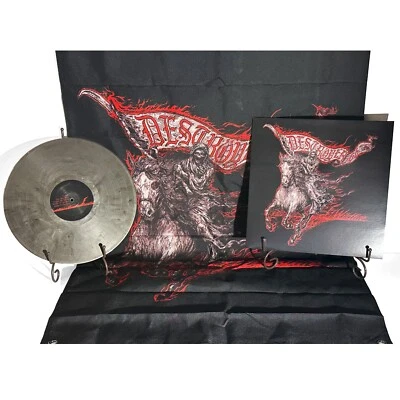 DESTROYER 666 Wildfire LP Silver Marble Vinyl + Poster Flag Gospel Of The Horns - Image 1 of 4