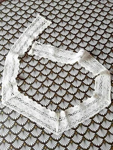  ANCIEN  decor de  chemise dentelle coton #OLD - Picture 1 of 3