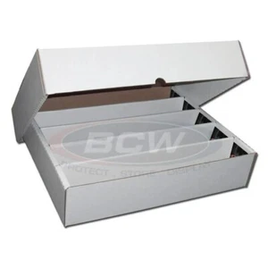 1x BCW Card Storage Box Cardboard 5000ct Count Full Lid 1-BX-5000 - Picture 1 of 4