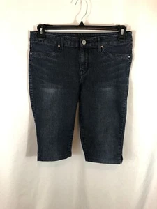 Rich & Skinny Womens Size 31 Blue Mid-Rise Stretch Denim Jean Shorts - Picture 1 of 2