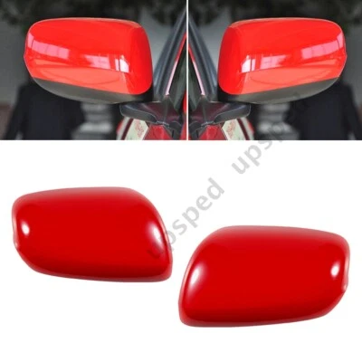 1 par de cubiertas rojas de tapa de espejo retrovisor lateral izquierdo+derecho para Honda Fit/Jazz 2009-2013 Foto 1 de 4