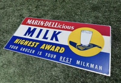 Letrero Publicitario Vintage Marin Milk - Excelente Estado Foto 1 de 4