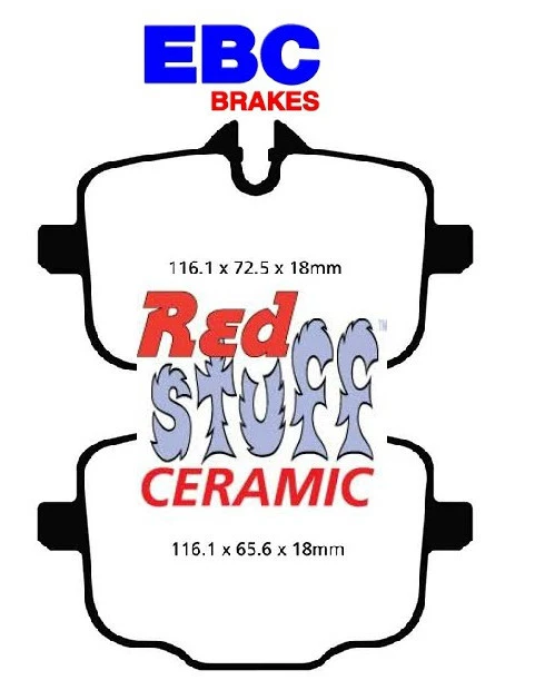 BMW M5 F10 F18 REAR BRAKE PADS EBC RED STUFF (CERAMIC) MADE IN UK - Изображение 1 из 1