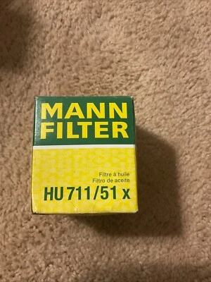 Filtro de aceite de motor MANN HU 711/51x apto para CITROEN FORD MINI PEUGEOT TOYOTA VOLVO Foto 1 de 2