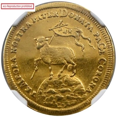 Germany 1700-DATED Ducat Gold Coin NGC AU DETAILS Lambda Cut - Image 1 of 4