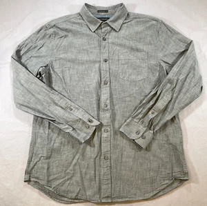 Banana Republic Button Up Shirt Mens Large Standard Fit Gray Casual - Picture 1 of 8