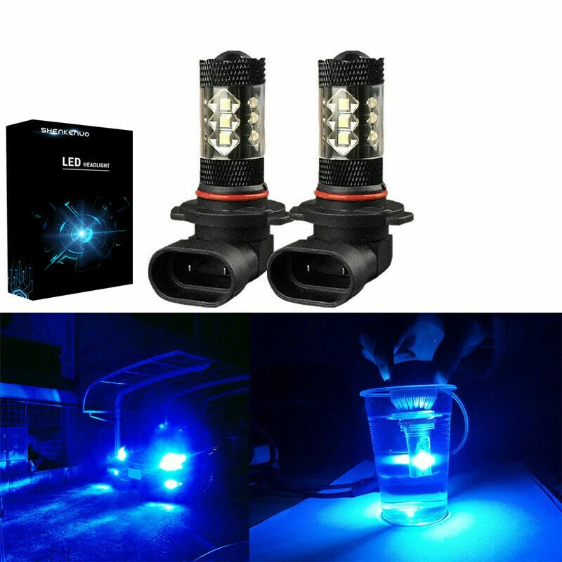 9005 9006 H10 9145 8000K Ice Blue 160W LED Fog Light Foglight Bulbs Kit - Image 1 of 4