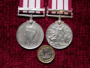 Replica Copy Full Size GVI Naval General Service Medal Palestine 1945-48 Bar - Picture 1 of 1