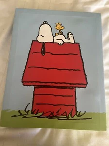 Peanuts Snoopy und Woodstock aufgespannter Leinwanddruck 2017 14x10,5. EUC! Arauco - Bild 1 von 8
