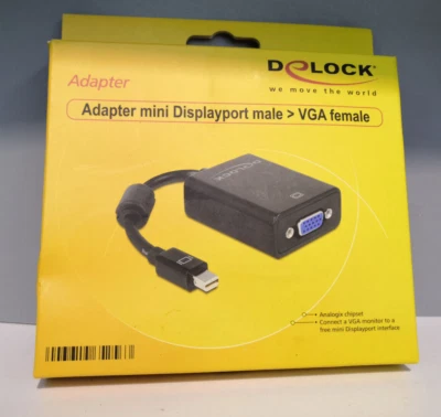 DELOCK Adapterkabel Mini DisplayPort 1.2 Stecker zu VGA Buchse (65256) für Apple - Bild 1 von 3