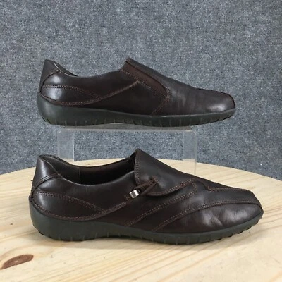 Walking Cradles Shoes Womens 9 B Low Top Brown Leather Loafer Slip On Round Toe - Image 1 of 4