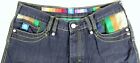 COOGI Jeans Colorful Pride Embroidery Relaxed Fit Wide Leg Dark Wash Mens 36x34