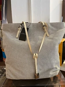Borsa shopper furla in tessuto con manici in pelle - Foto 1 di 13