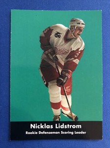1991-92 Parkhurst #445 Nicklas Lidstrom Rookie Defenseman Scoring Leader Card