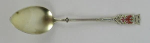 800 Grade Silver & Enamel Souvenir Spoon For Innsbruck, Austrian Crested - Picture 1 of 3