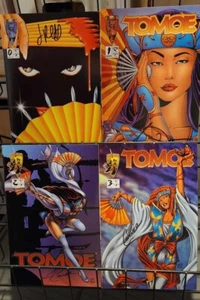 Tomoe SIGNED Set 0, 1, 2, 3 Crusade 1995 DF COA #264/350 Shi Tie-in! NM - Picture 1 of 2