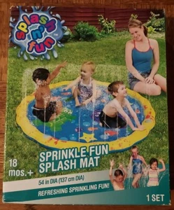 54" Sprinkle Spritzmatte für 18 Mos + Play Aufblasbarer Sprinkler Outdoor Wasser Pool - Bild 1 von 5