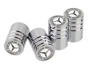 LOT 4 BOUCHON DE VALVE CHROME LOGO MERCEDES - ENVOI DE FRANCE EN SUIVI - Picture 1 of 2