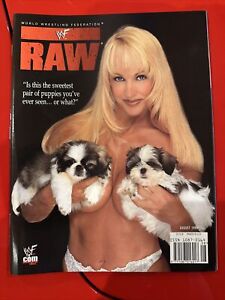 WWF/WWE Raw Magazine August 1999. ‘Debra & Her Puppies’! RARE MINT CONDITION