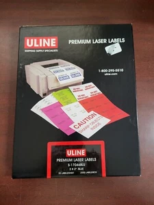 2000 ULINE Premium Laser Labels 2x2" BLUE S-17046BLU Open or Damaged Box - Picture 1 of 3