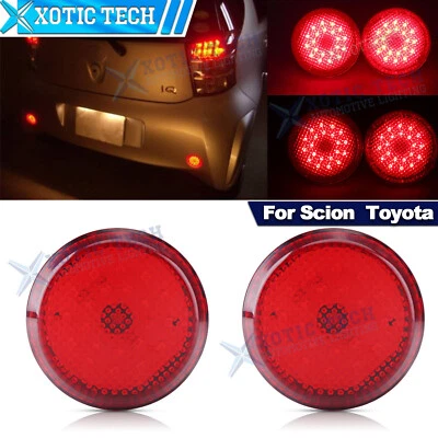 2x Luces reflectoras de parachoques LED rojas para Scion xB iQ Toyota Sienna Corolla Foto 1 de 4