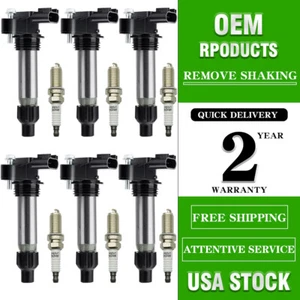 Ignition Coils 6+6 Spark Plugs for Buick Chevrolet Cadillac Saturn V6 3.6L UF569 - Foto 1 di 12