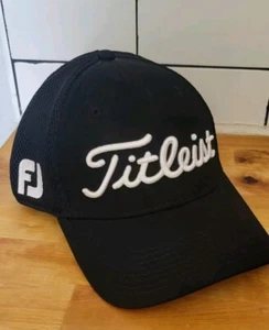 Titleist Footjoy Pro V1 Golfmütze Mesh Lightweight Fitted Hat Cap schwarz L-XL - Bild 1 von 7