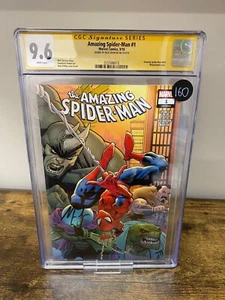 AMAZING SPIDER-MAN #1 2018 CGC 9.6 SIGNED BY NICK SPENCER MARVEL - Picture 1 of 1
