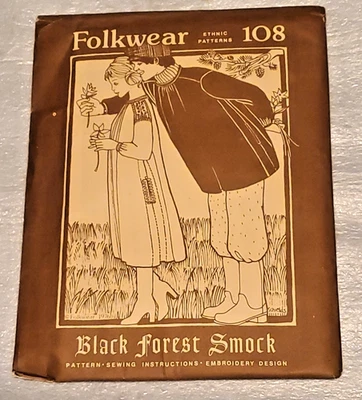 Folkwear Pattern 108 Black Forest Smock  UNCUT, pattern, Embroidery Design - Image 1 of 4