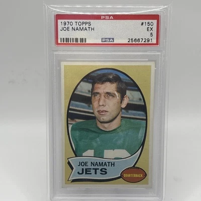 1970 topps joe namath psa 5, #150 - Image 1 of 2