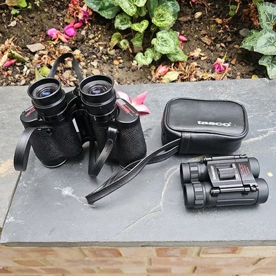 Tasco Zip 8 x 30 Binoculars zip focus 2004 Coated With Neck Strap Vintage  - Image 1 of 4