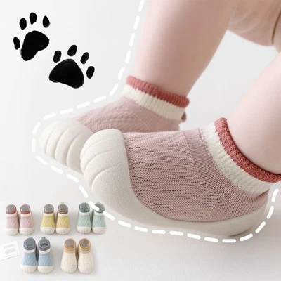 Baby Boys Girls Socks First Walking Shoes Non-Slip Slippers Soft Sole Sneakers - image 1 of 4