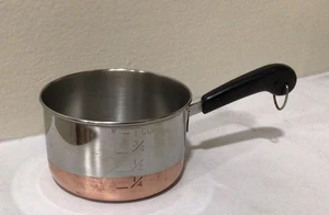 Revere Ware 1 Tasse Messpfanne Mini Schmelzen Butter Topf Kupferboden - Bild 1 von 6