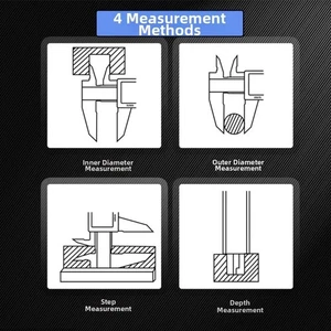 High Precision Digital Calipers Stainless Steel Large LCD Screen USB Charging - Picture 1 of 15