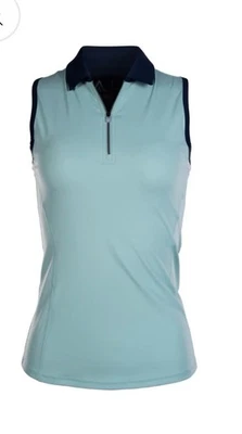 Camiseta sin mangas Adair Active para mujer espalda deportiva con cuello cremallera, nueva con etiquetas, verde menta, XL, precio de venta sugerido por el fabricante 54 USD Foto 1 de 4