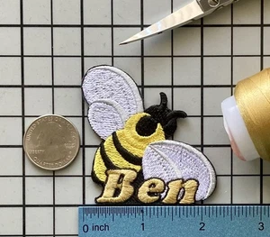 Bee Patch Personalized Custom Iron-on Badge - Picture 1 of 1