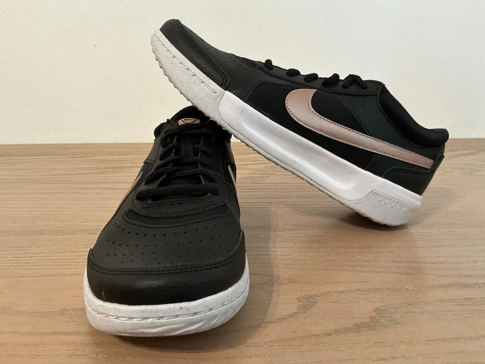 Nike Court Lite Shoes Women Size 9.5 Black Rose Gold Tennis NikeCourt DH1042-097 - Image 1 of 4