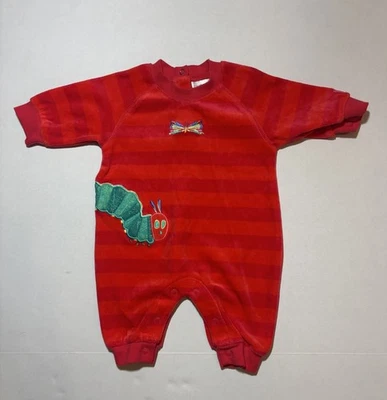 Carter’s The Very Hungry Caterpillar Size 0-3 Months Red Eric Carle Vintage 2003 - Image 1 of 4