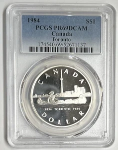 1984 Canada Toronto Proof S$1 Coin PR69DCAM PCGS - Picture 1 of 4