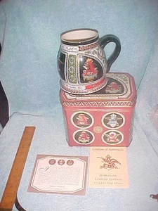 Anheuser Busch MINT Historical A&Eagle Series 1872 Edition 1ST Stein w/Tin 1992 - Picture 1 of 5