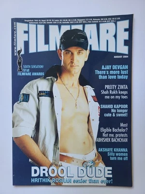 Filmfare Aug 2004 Magazine - Hrithik Ajay Preity Abhishek Manisha Shahid Amrita - Image 1 of 4