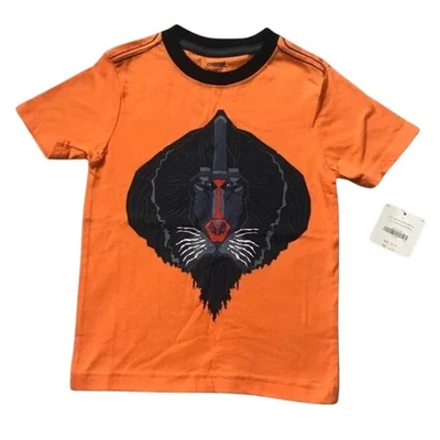 NUEVO CON ETIQUETAS Gymboree Camisa Top Niños Talla 4 100% Algodón Naranja Gráfico Camiseta NUEVO Foto 1 de 4