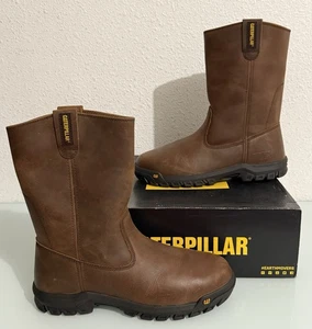 Caterpillar Men's Drawbar Steel Toe Work Boots Brown Size 9.5 - P91155 - Picture 1 of 11