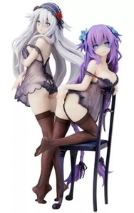 NEW Purple Heart & Black Heart Baby Doll Ver. 1/7 Figure Set Neptune Series JPN - Picture 1 of 6