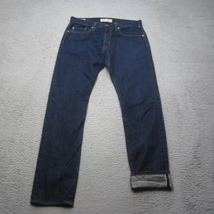 Gap 1969 Jeans Mens 33x32 Blue Kaihara Japanese Selvedge Denim Slim Button Fly - Picture 1 of 17