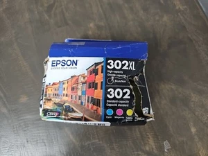 New Epson 302XL and 302 T302XL-BCS Black/Tri-color Ink Cartridge - Picture 1 of 4
