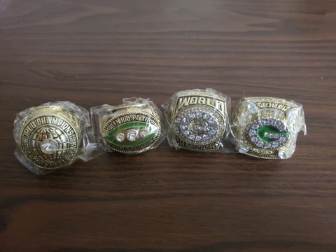 4PCS GREEN BAY PACKERS Championship Ring Set Cover