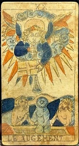 Historic Judgement Antique Tarot Playing Cards Woodcut Major Arcana Single - Picture 1 of 19