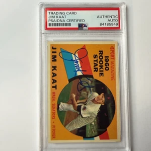 Jim Kaat Unterzeichnet 1960 Topps Rookie #136 PSA Auto Authentisch - Bild 1 von 2
